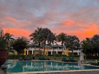 Pool at sunset
