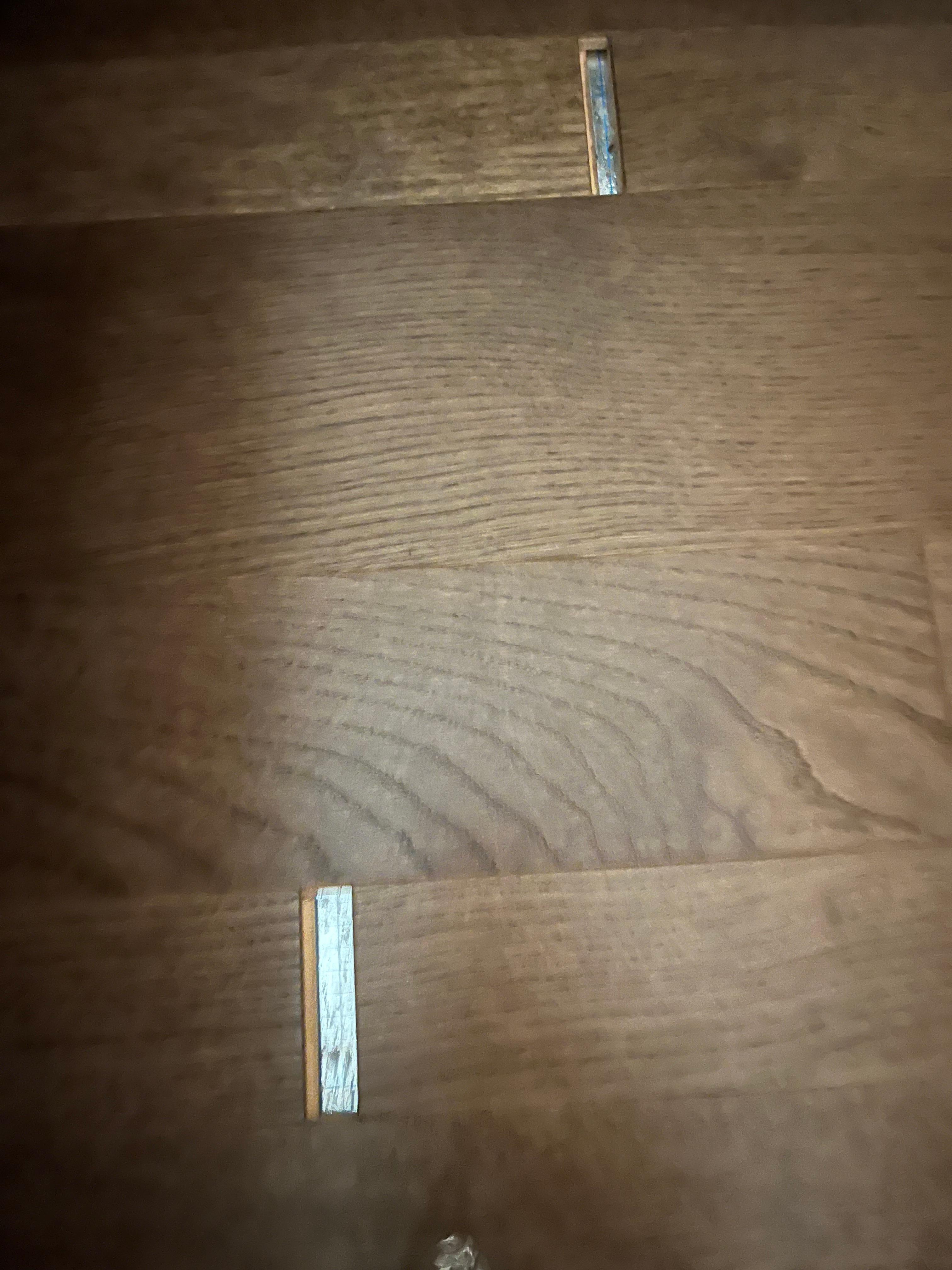 Numerous places where floor was coming apart