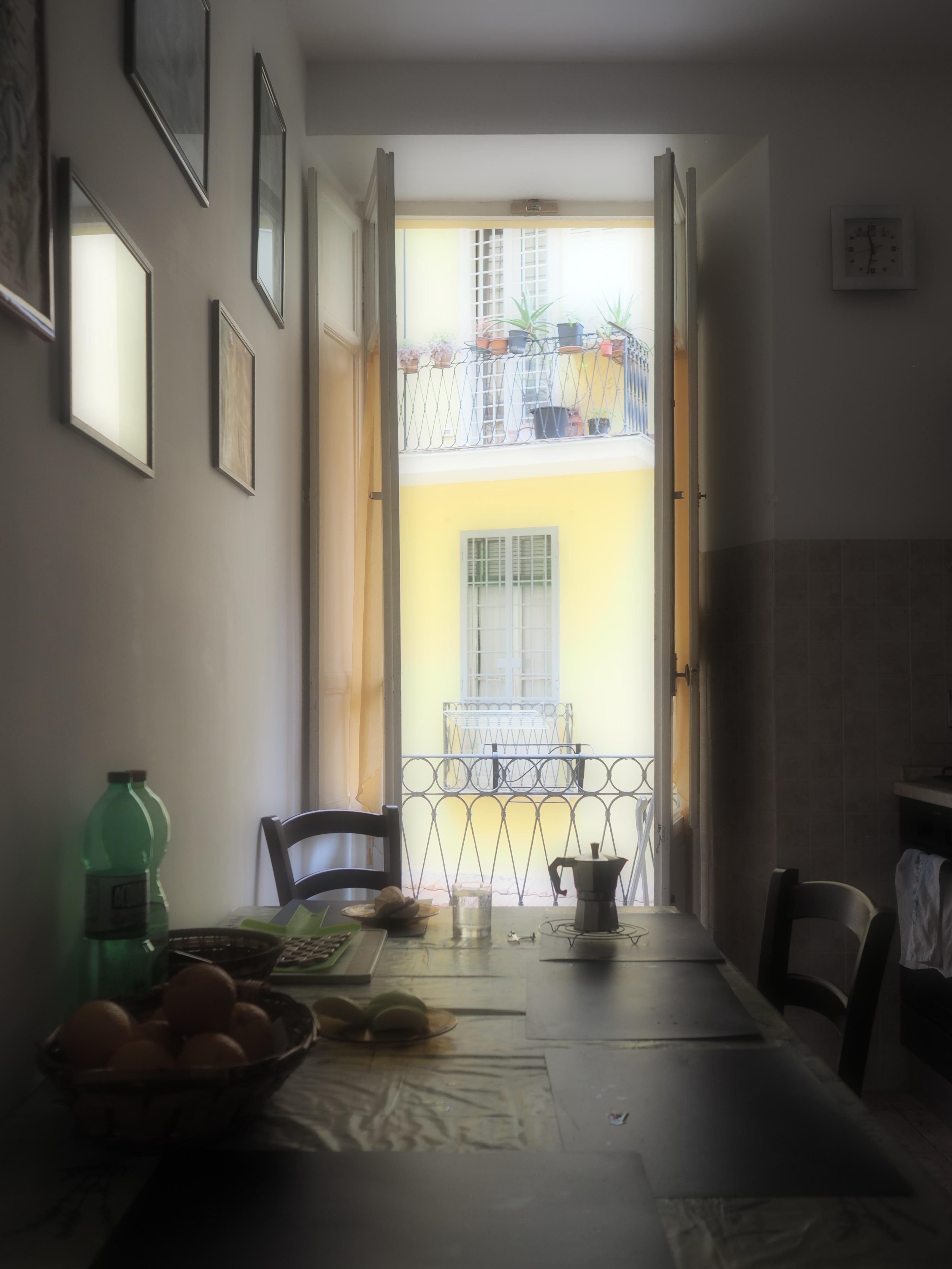 Dining table in kitchen