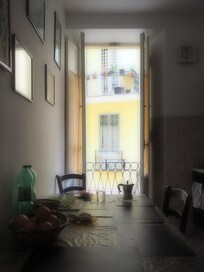 Dining table in kitchen