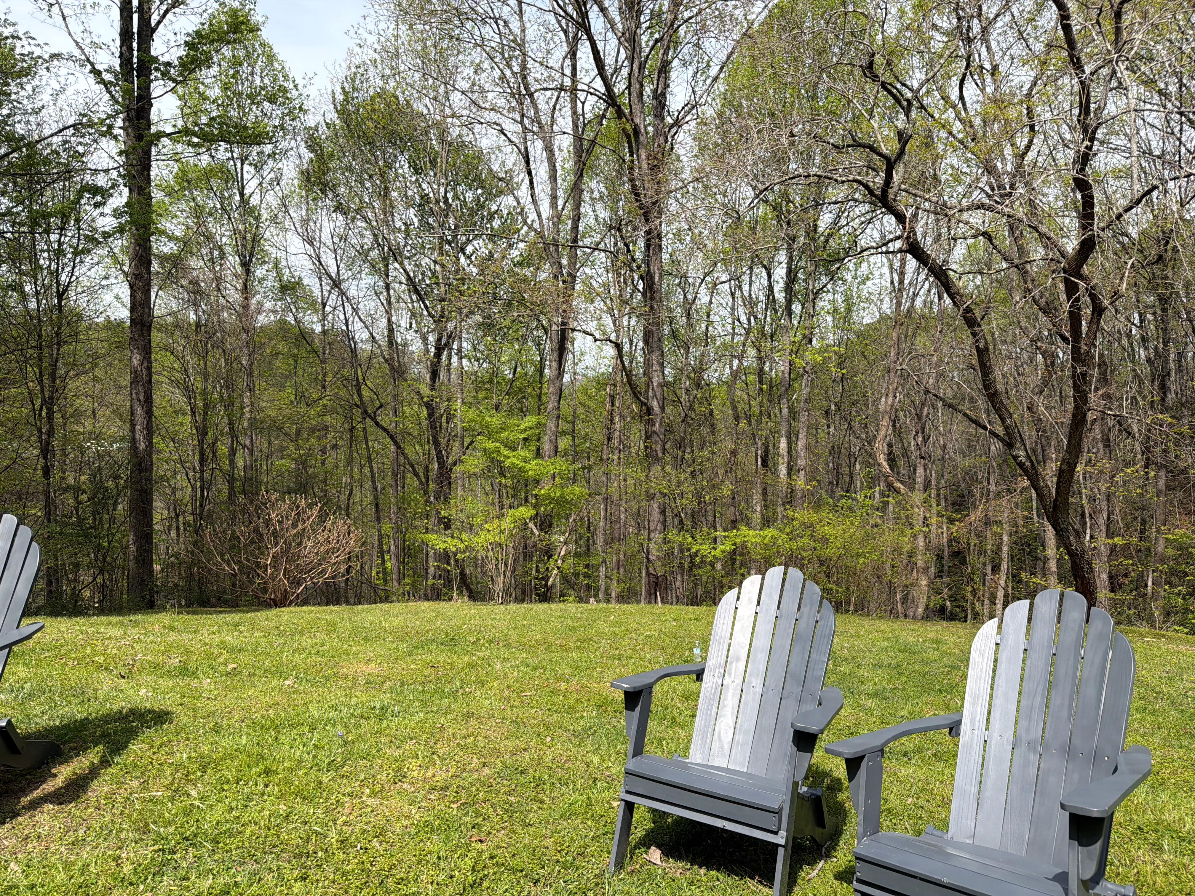 Comfortable seating around the fire pit