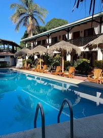 The garden and pool