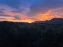 view from the Autumn Springs room at dawn.