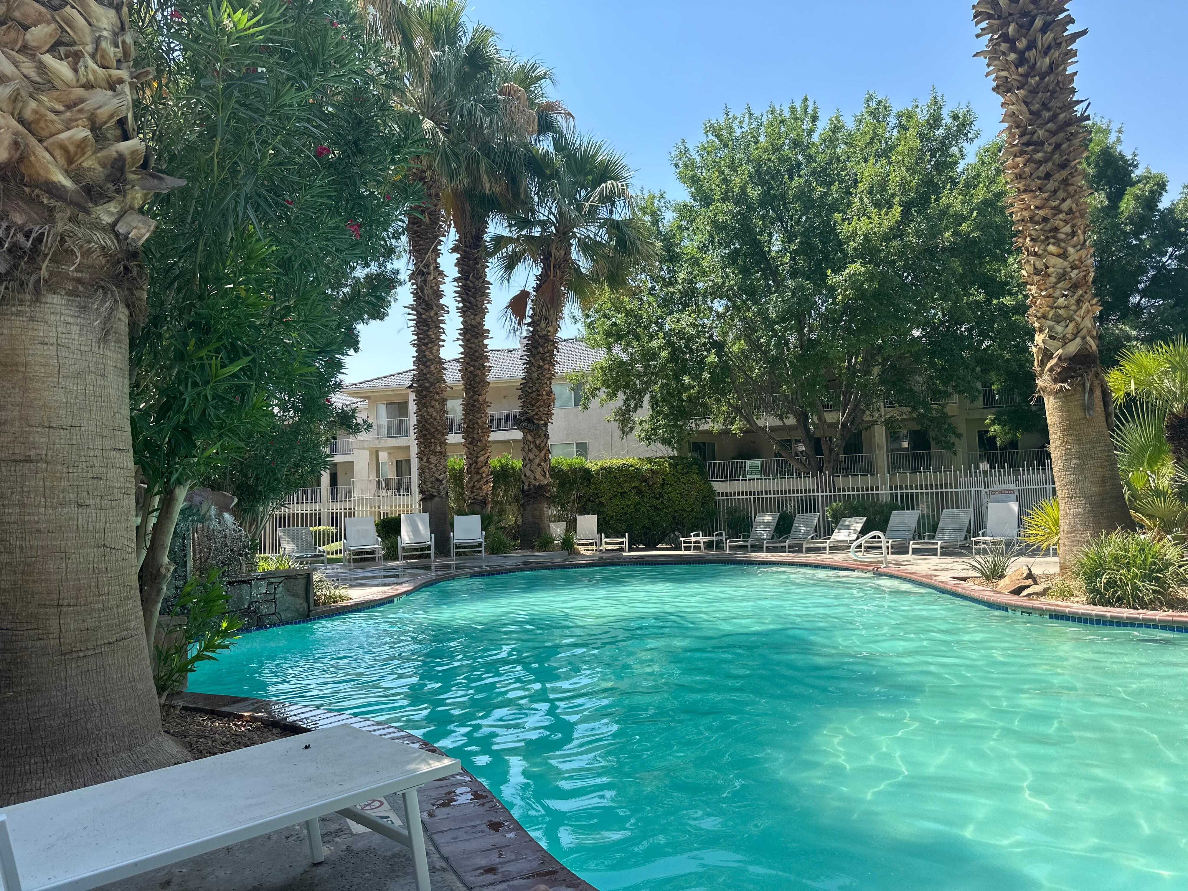 One of the three pool facilities on site