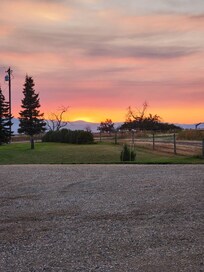 Sunset view from the driveway