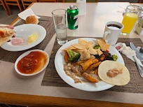 The breakfast buffet was the best. Very cheap and great.