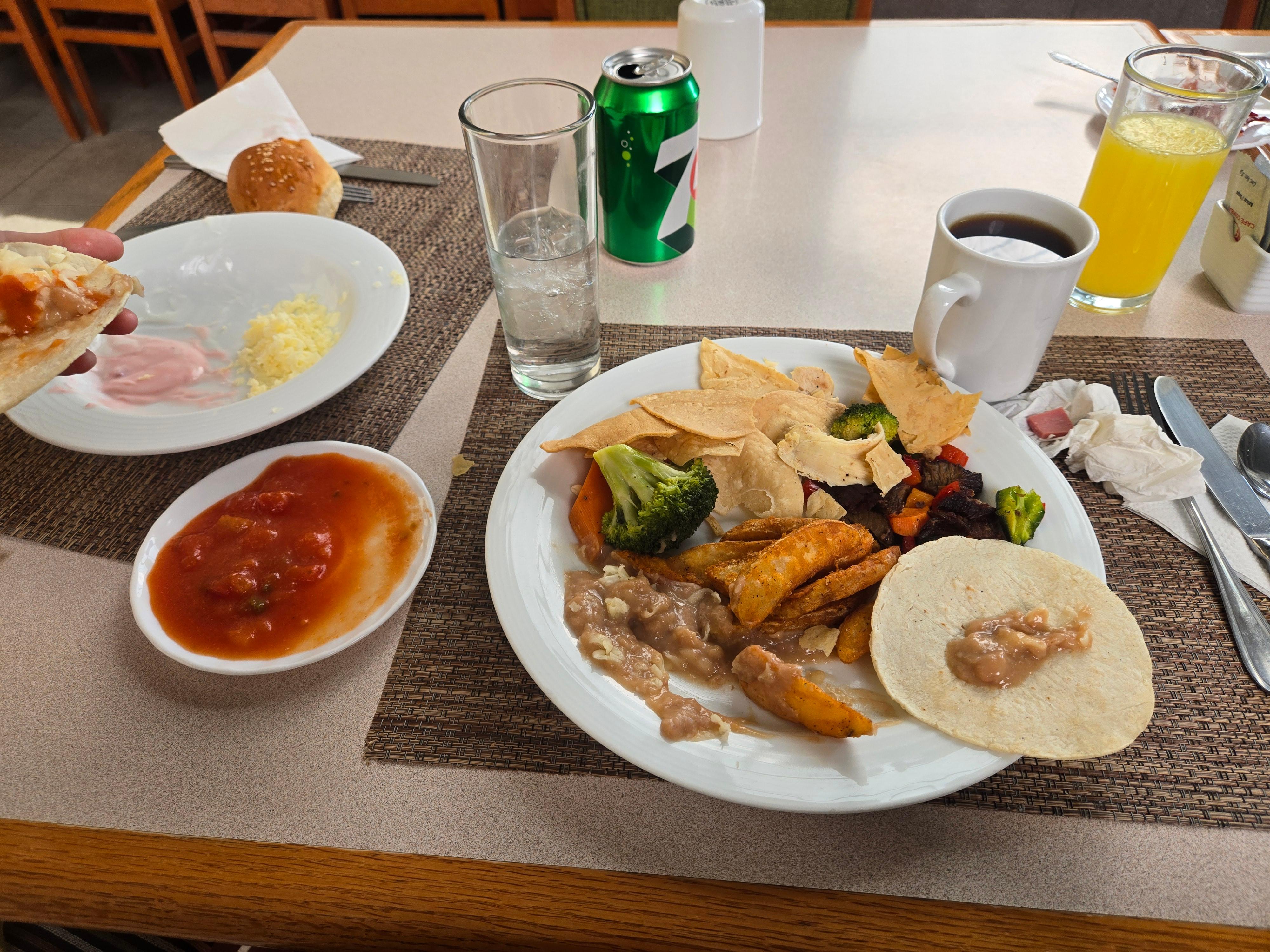 The breakfast buffet was the best. Very cheap and great.