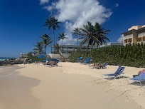 Dover Beach just beside the Hotel Property. To the right is the Turtle Beach resort.