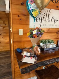 Super thoughtful and a lovely surprise. Brought flowers home for our kitchen table