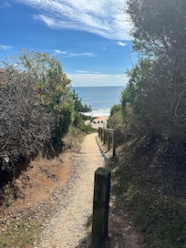 Entering the beach right down the street.