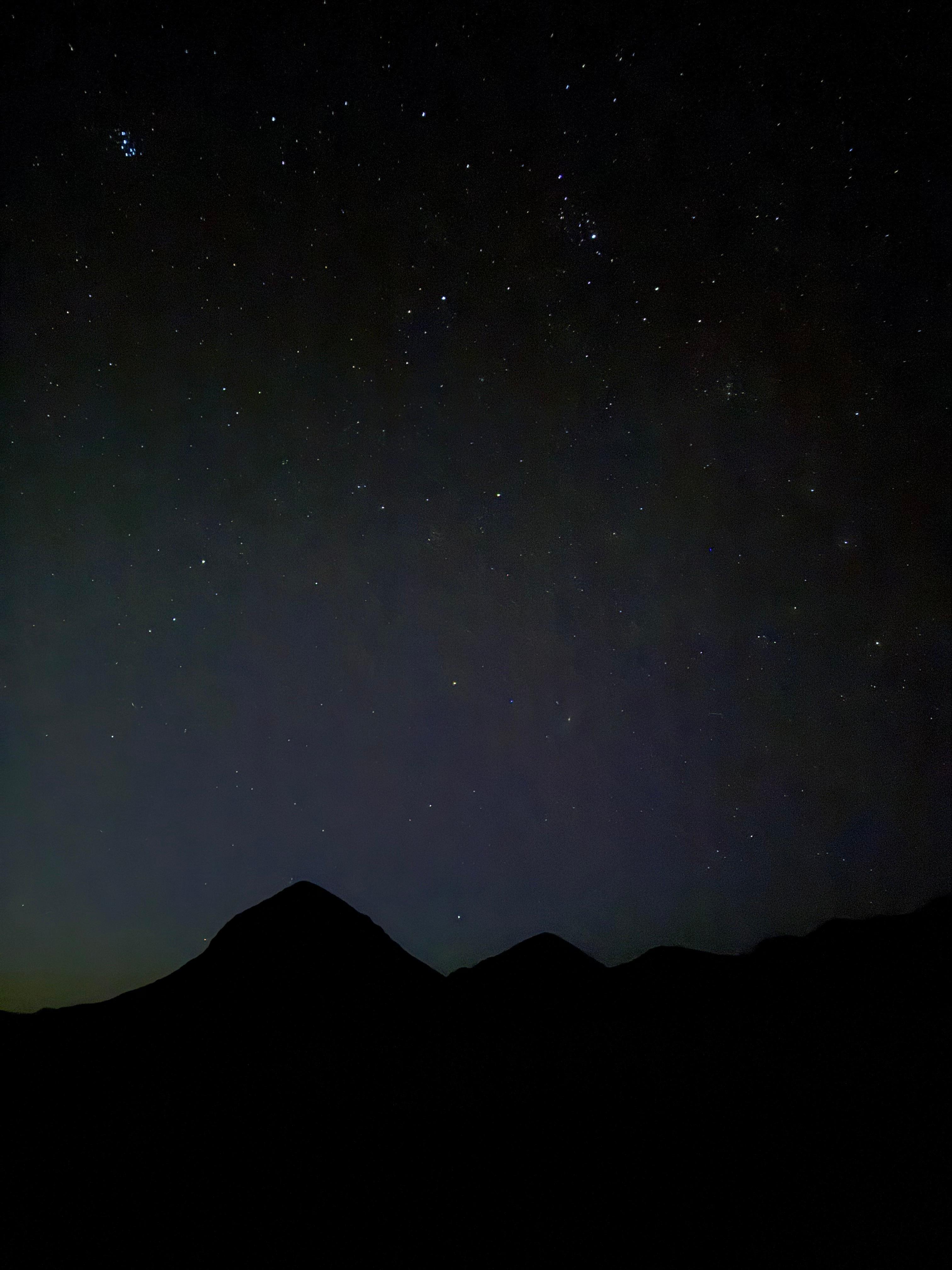 View of the stars from our fire pit.