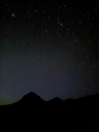 View of the stars from our fire pit.