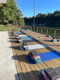 Yoga by the rivet