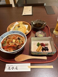 知恩院の花水庵の夕食(予約なしで対応して頂きました)