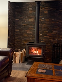 Franklin stove put out the heat on our chilly nights