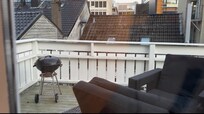 Here's one view of the deck you can sit out on.