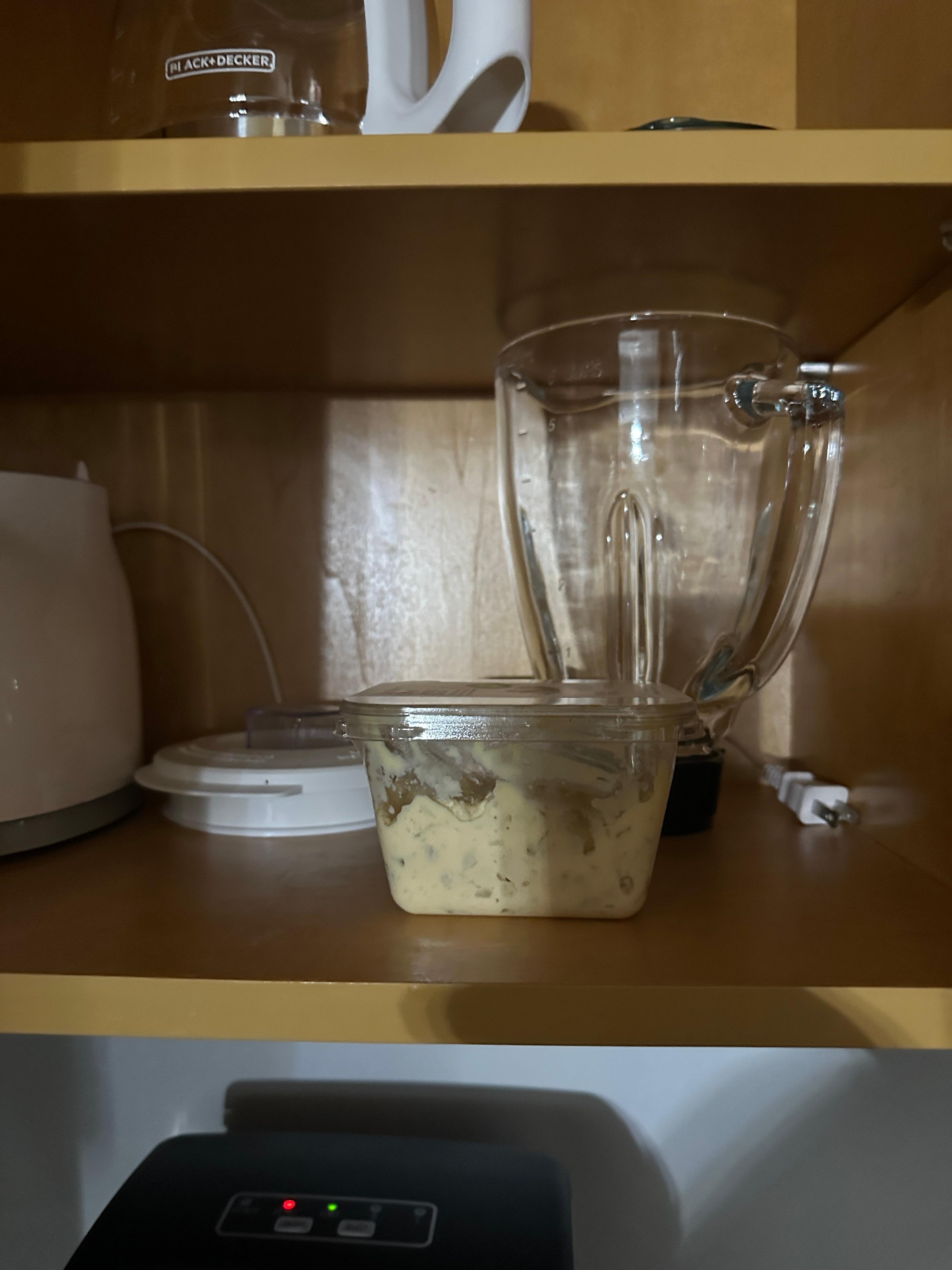 Left over rotten food in pantry 