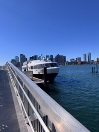 The Ferry is just a 5 min walk from the condo. The ride across the harbor takes less than 10 minutes and departs every 30. minutes.