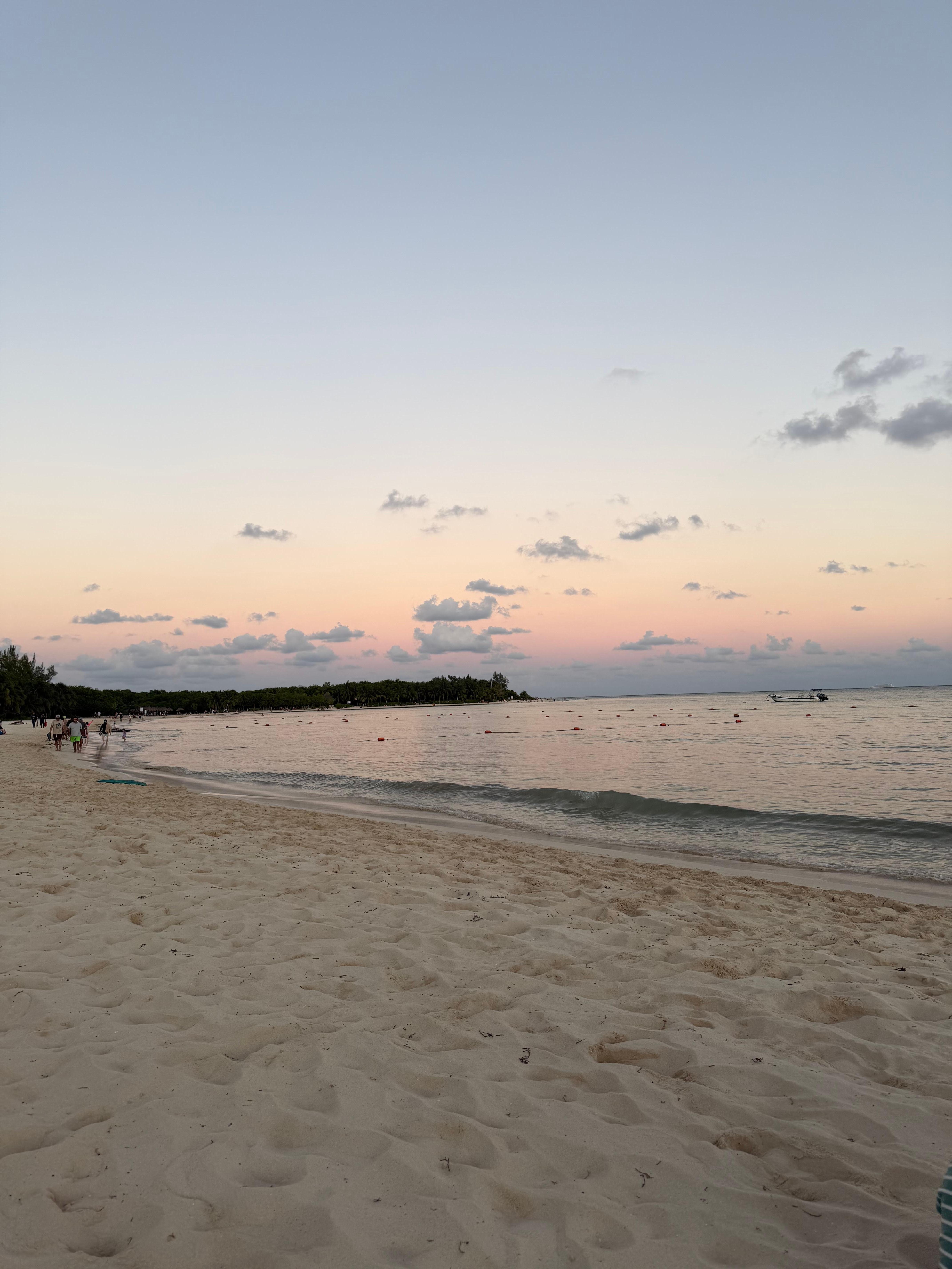 Clean beach set in a lagoon-like area that naturally reduces the waves
