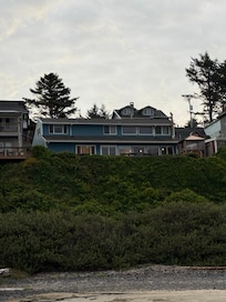 View of the oceanfront property from the beach