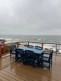 A stormy day looking out to the turbulent seas