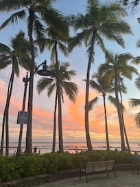 Waikiki beach at sunset