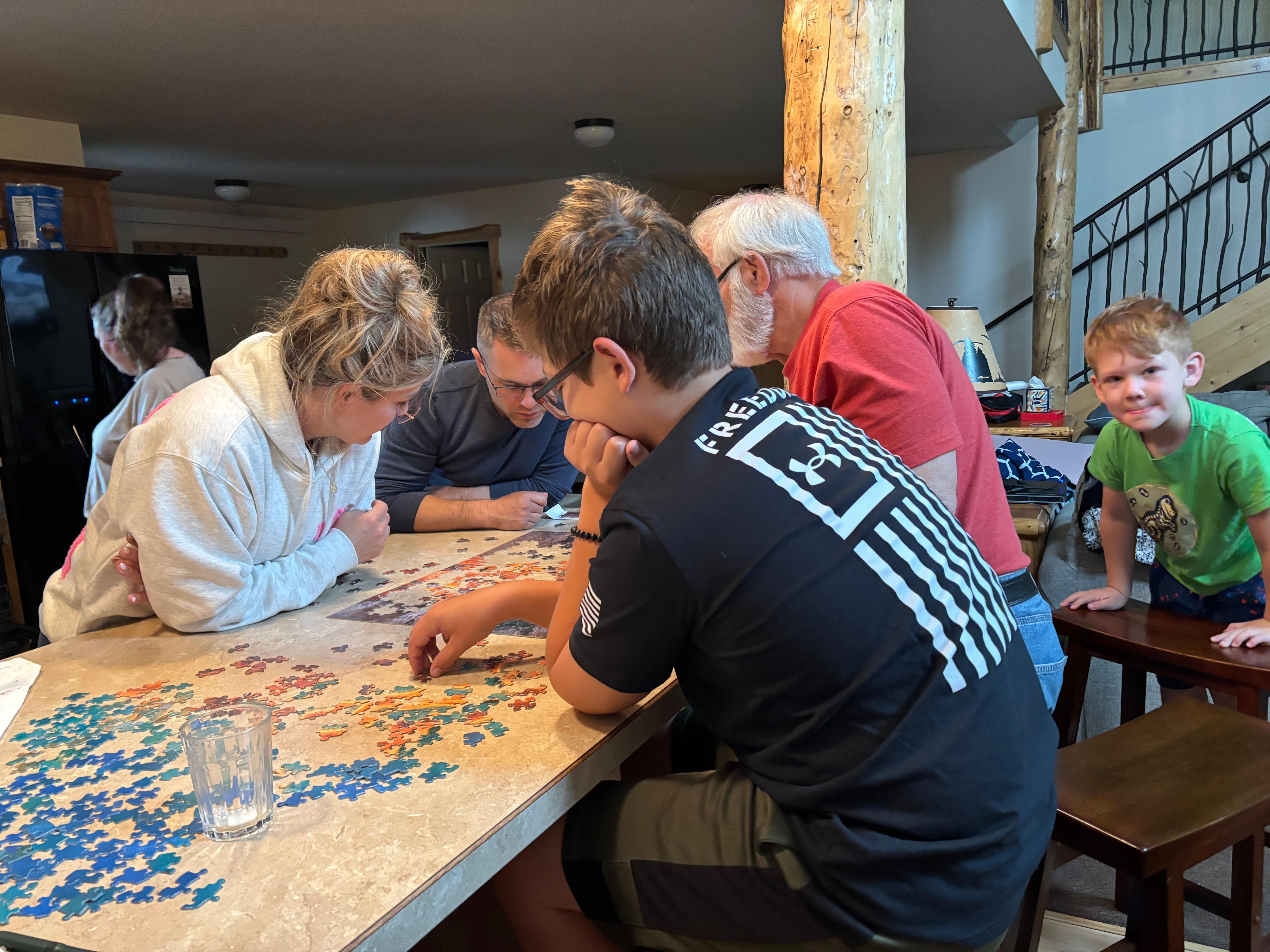 We all spent a little time putting the Grand Prismatic puzzle together. It was even better in person!