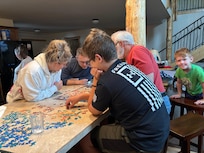 We all spent a little time putting the Grand Prismatic puzzle together. It was even better in person!
