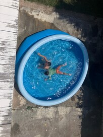 Brought a pop up pool to cool off in…