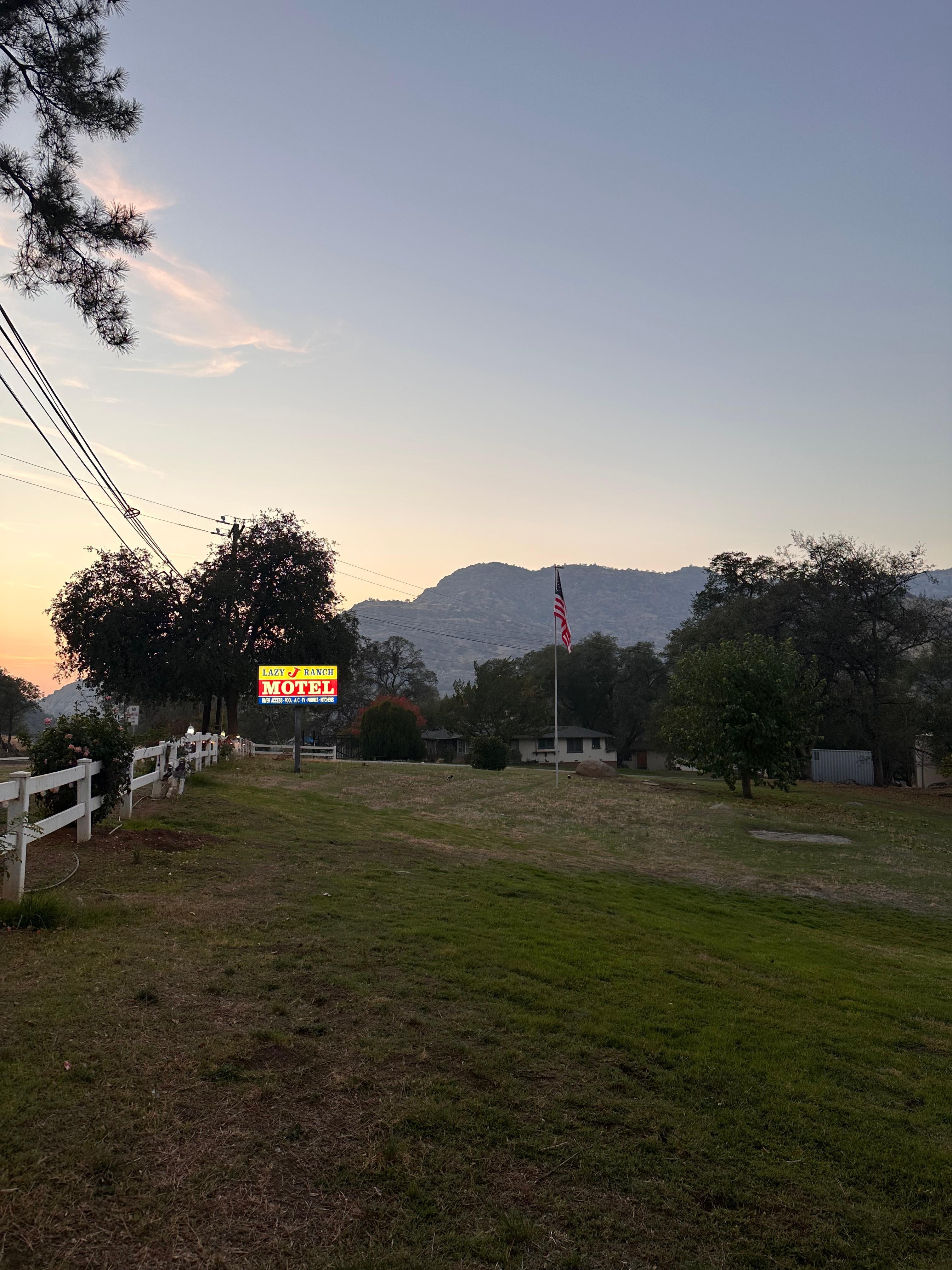 Sunset at lazy J motel