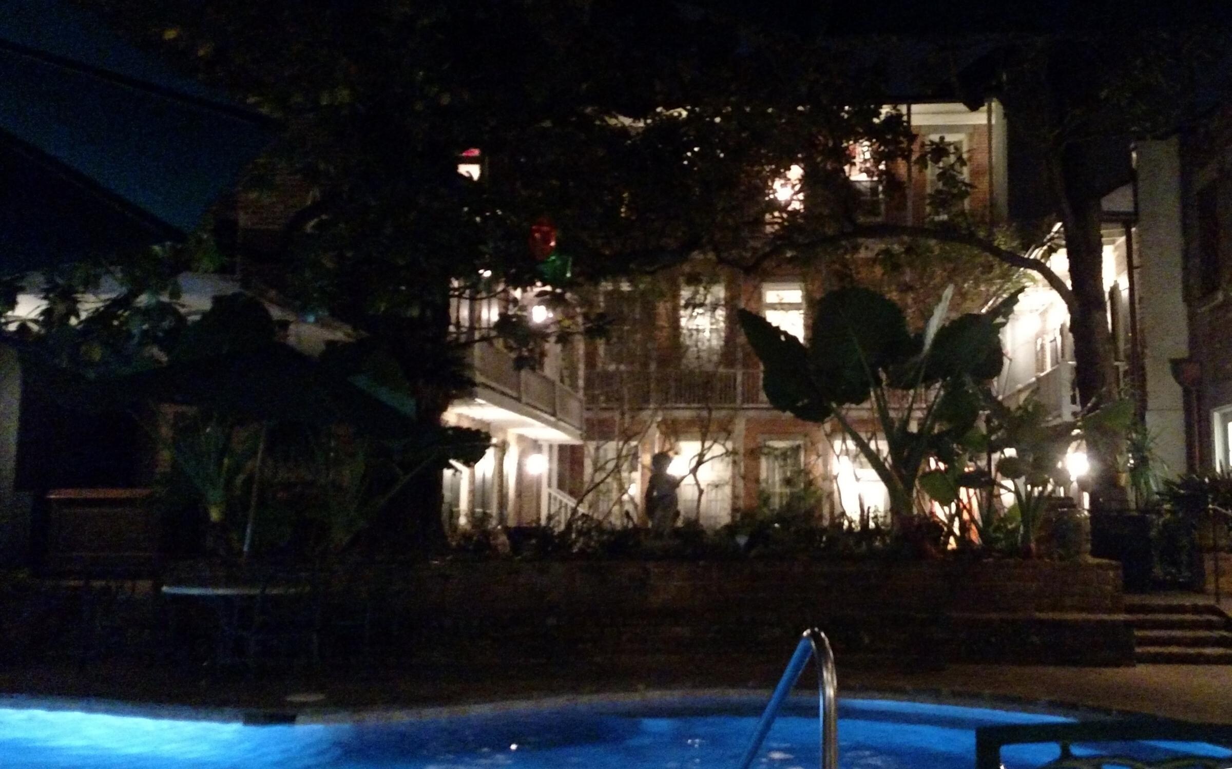 The pool in the courtyard