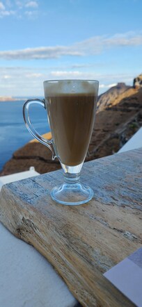 Coffee on personal balcony