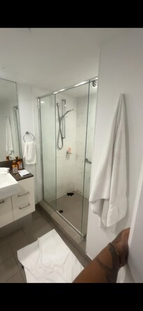 Ensuite situated through the walk in wardrobe