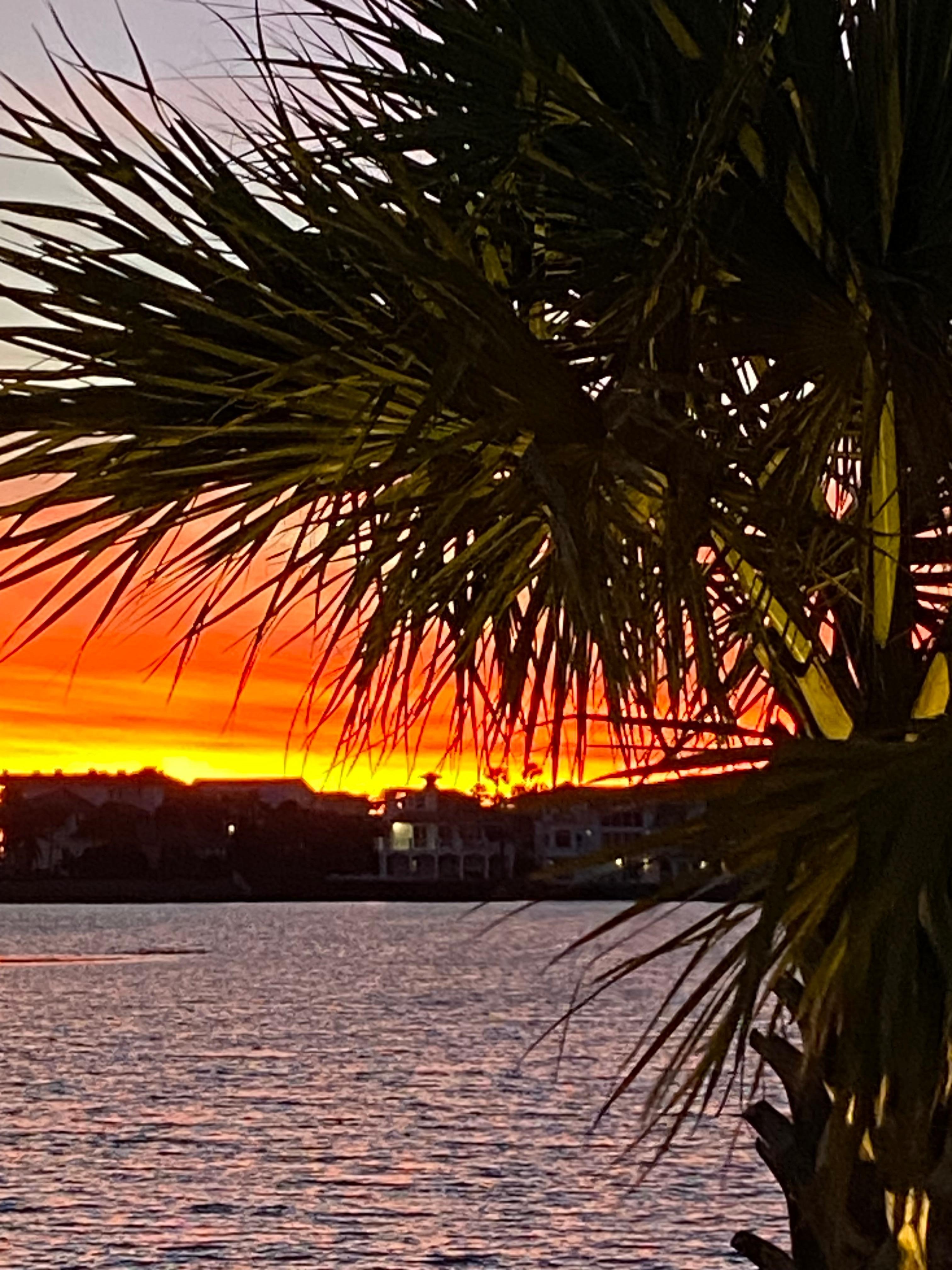 Sunset from lower deck