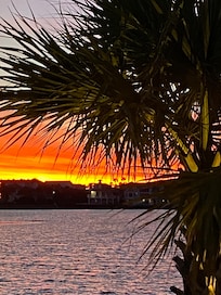 Sunset from lower deck