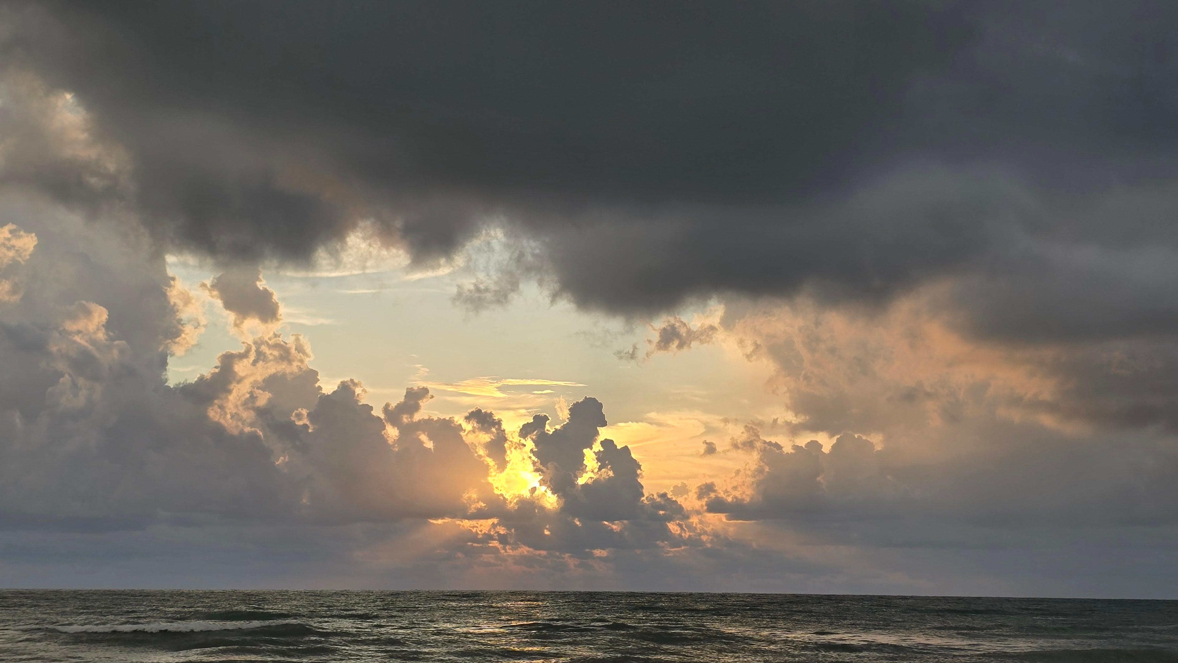 Even on a cloudy day, the sunset is spectacular