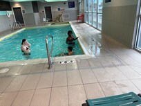 Appreciated my grandkids, coming to swim with me