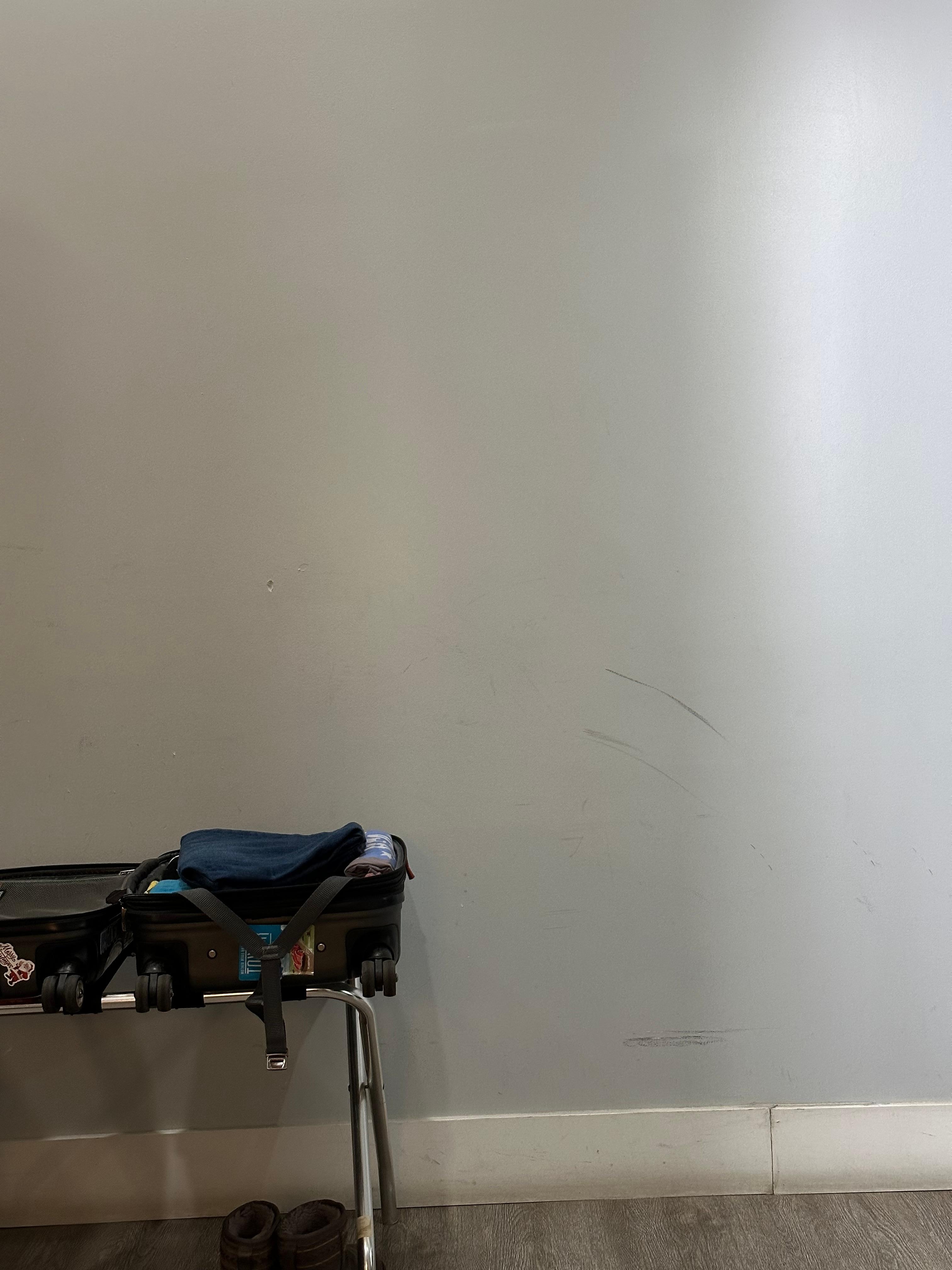 Dirty wall and baseboard 