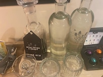 local sloe gin and chocolates - very lovely