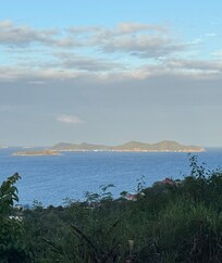 View of Norman Island BVI from the deck.