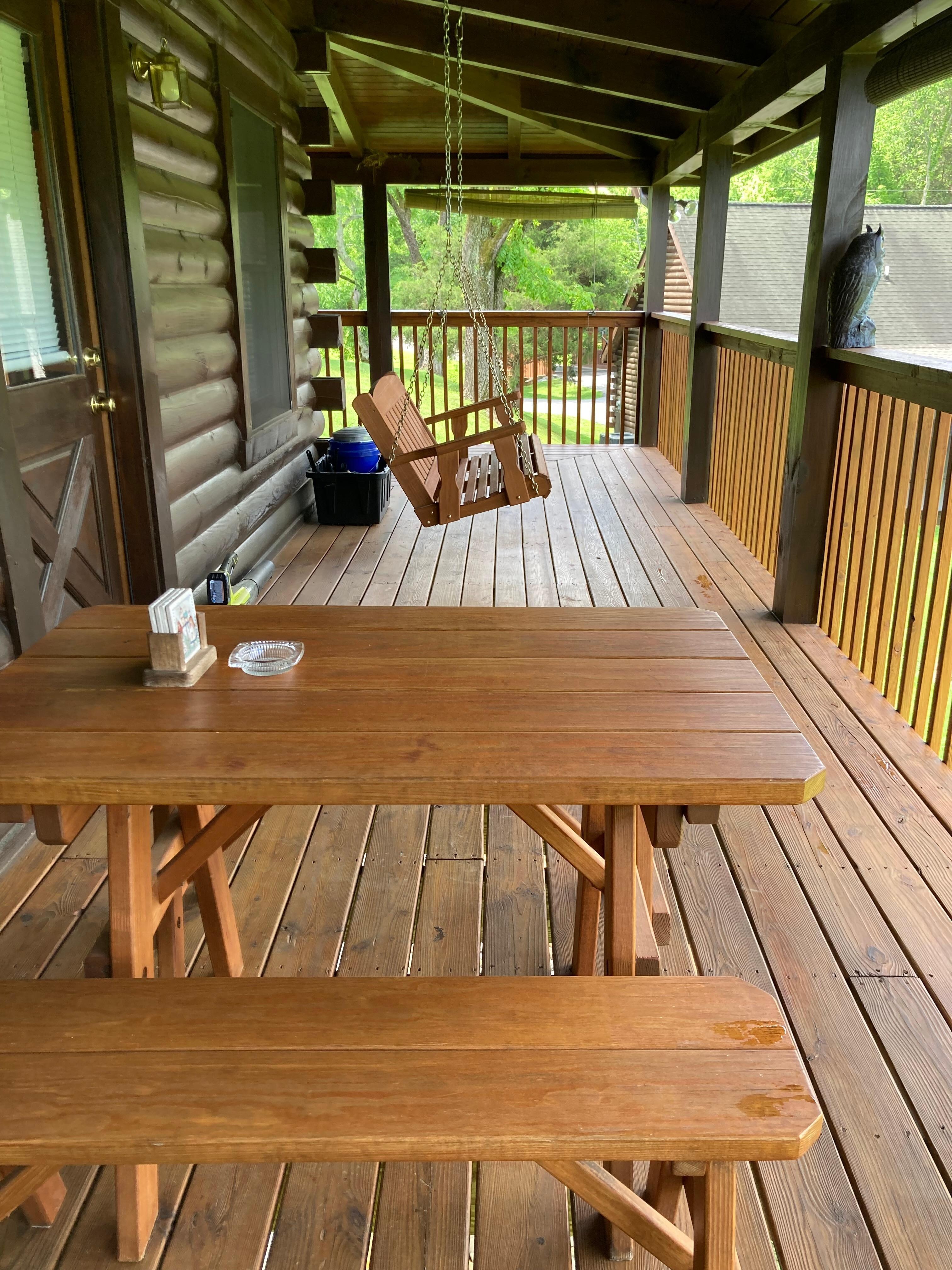 Porch Swing & Picnic Table