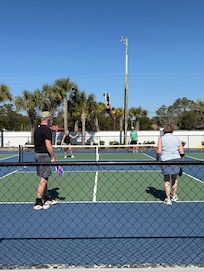 Our group played pickleball every day
