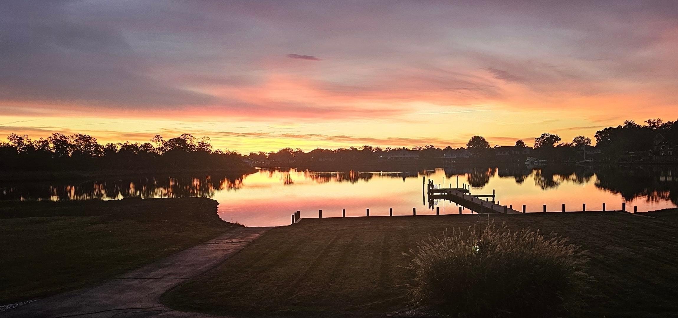 Beautiful sunset view from the back deck!  