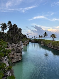 The river was refreshing and a beautiful work of nature.