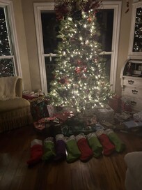 Front sitting room, decorated and waiting for family to celebrate Christmas!