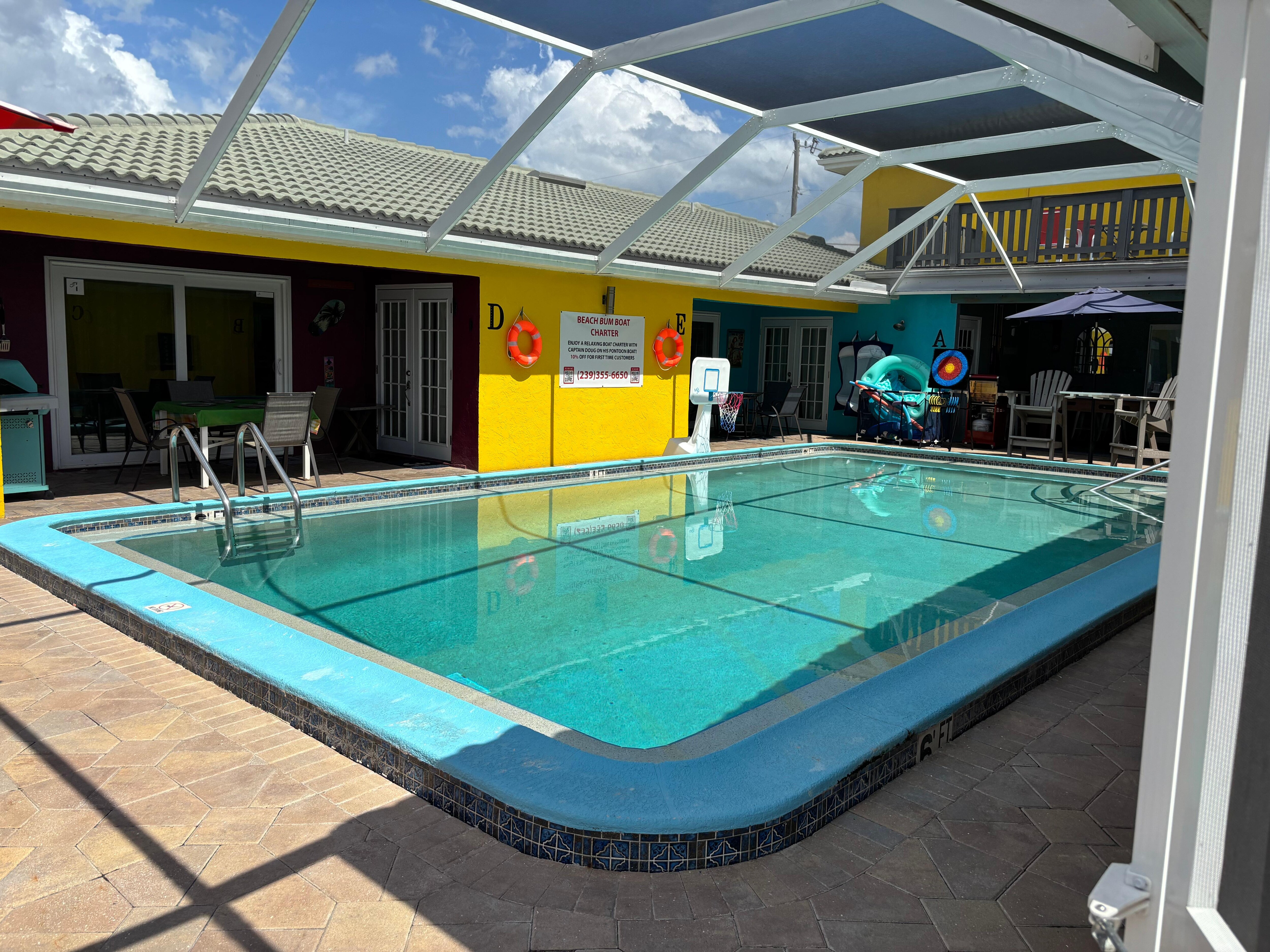 Indoor lanai pool area