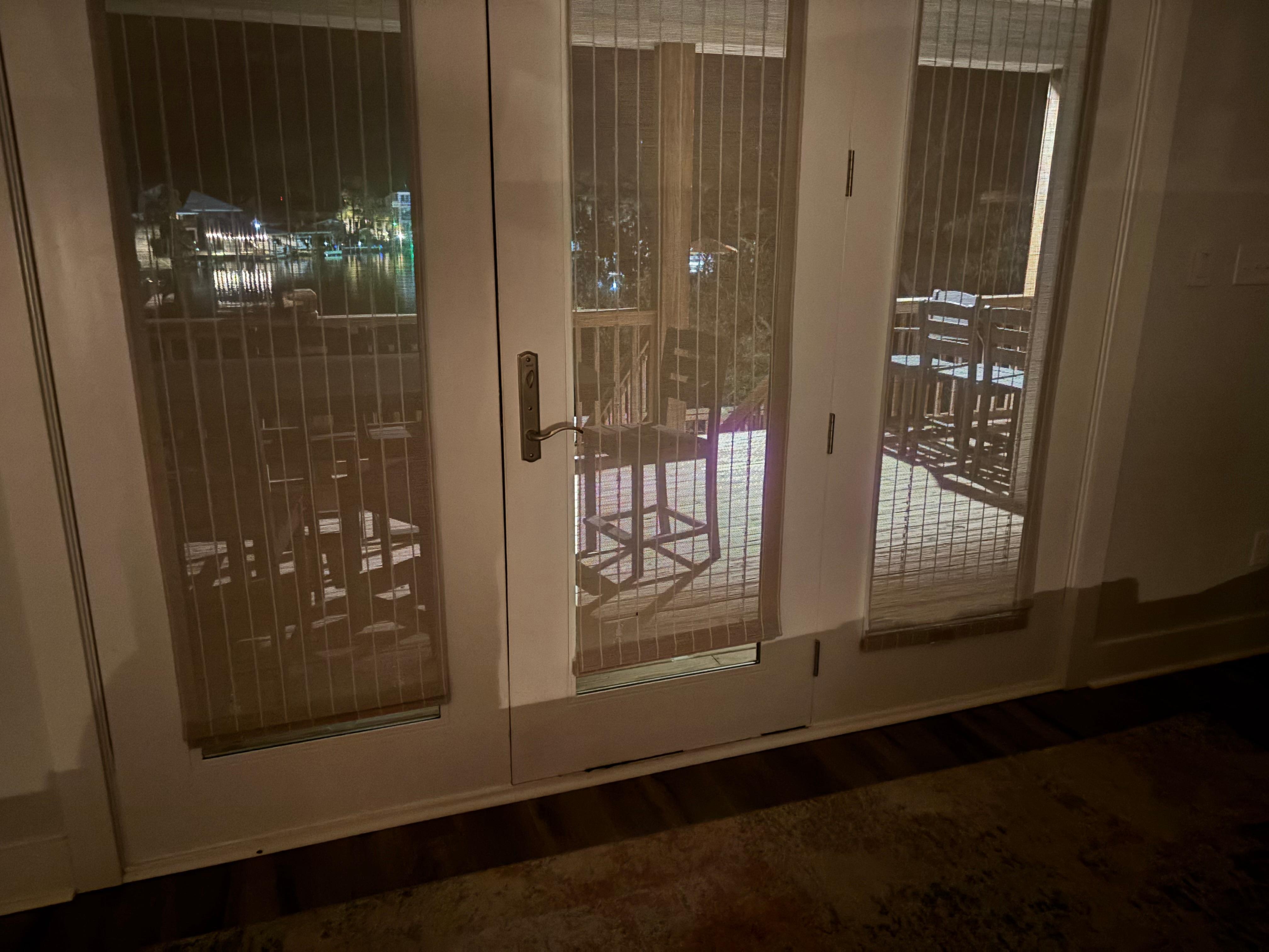 Shared balcony, the other family put up a barrier for their kids (no we did not ask them to)