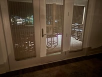 Shared balcony, the other family put up a barrier for their kids (no we did not ask them to)