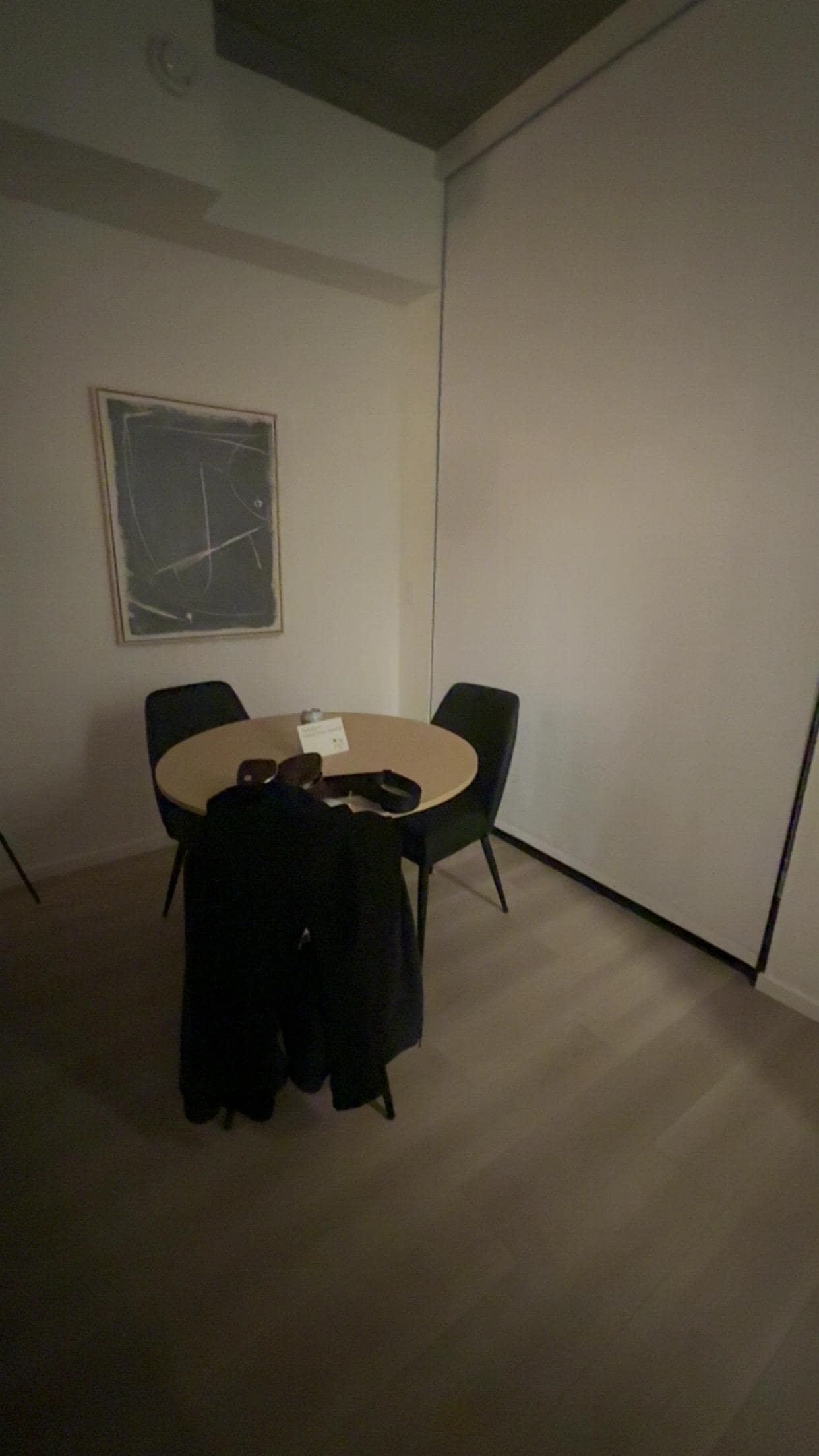 Little dining area, very nice view of the city. 