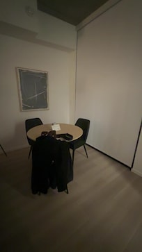 Little dining area, very nice view of the city.